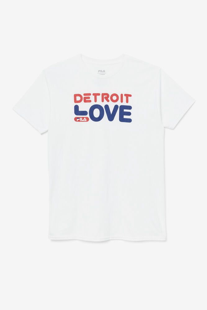 Fila Miesten Paidat Detroit Love Valkoinen - QICK-26195